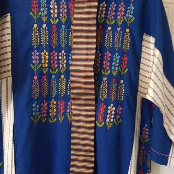 SOLD SOLD SOLD Blue Palestinian thobe - lightweight - Picture 5 of 5